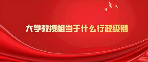 大学教授相当于什么行政级别(享受什么行政级别的待遇)