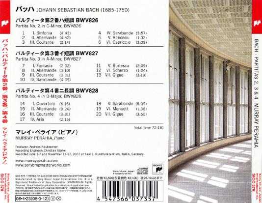 古典音乐】佩拉希亚《巴赫-第二、三、四组曲》2008[FLAC+CUE/整轨]