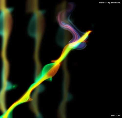 Fireworks制作RockWave摇滚波字体