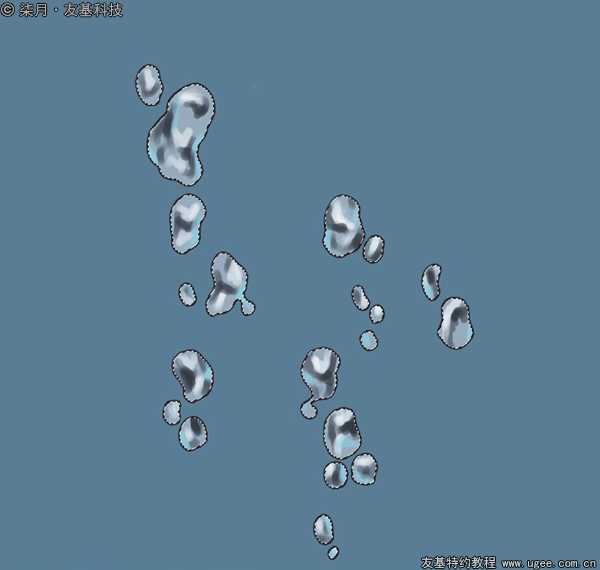 photoshop绘制唯美的水中花美男