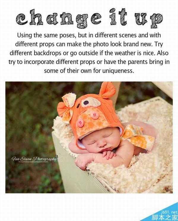 自然光下可爱的新生婴儿照拍照造型指南课程