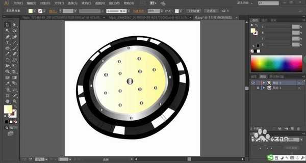 ai怎么手绘工矿灯素材矢量图? ai工矿灯插画的画法